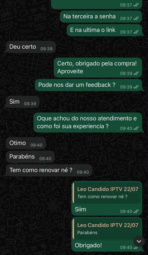 Exemplo de conversa da página de referência 1
