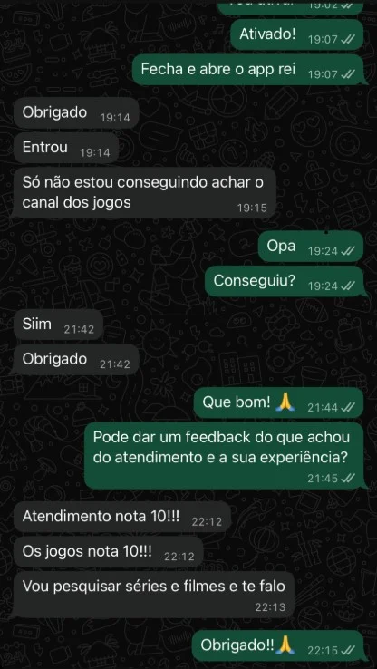 Exemplo de conversa da página de referência 2