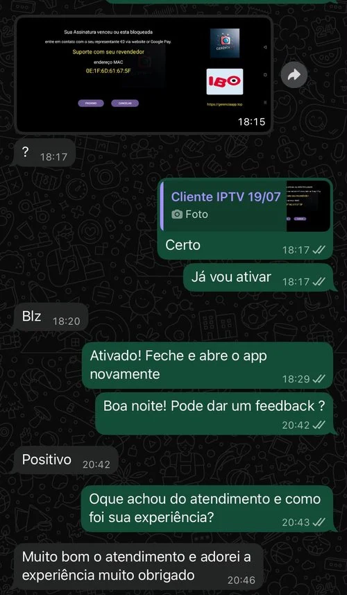 Exemplo de conversa da página de referência 3